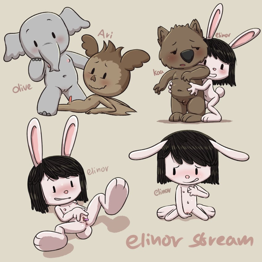 2023 2boys 2girls anthro anthro_female anthro_male anthro_on_anthro anthro_only anus ari_bat bat bat_boy black_hair blush brown_fur bunny cub cub_on_cub elephant elephant_girl elinor_rabbit elinor_wonders_why eyebrows female female_cub female_focus fingering flat_chest fur furry furry_female furry_male furry_only highres interspecies koa_(elinor_wonders_why) legs male male/female male_cub masturbation multiple_boys multiple_girls nipples nude olive_elephant polygon5 pussy rabbit rabbit_girl short_hair small_breasts smile spread_legs url wombat young young_anthro young_female young_male young_on_young