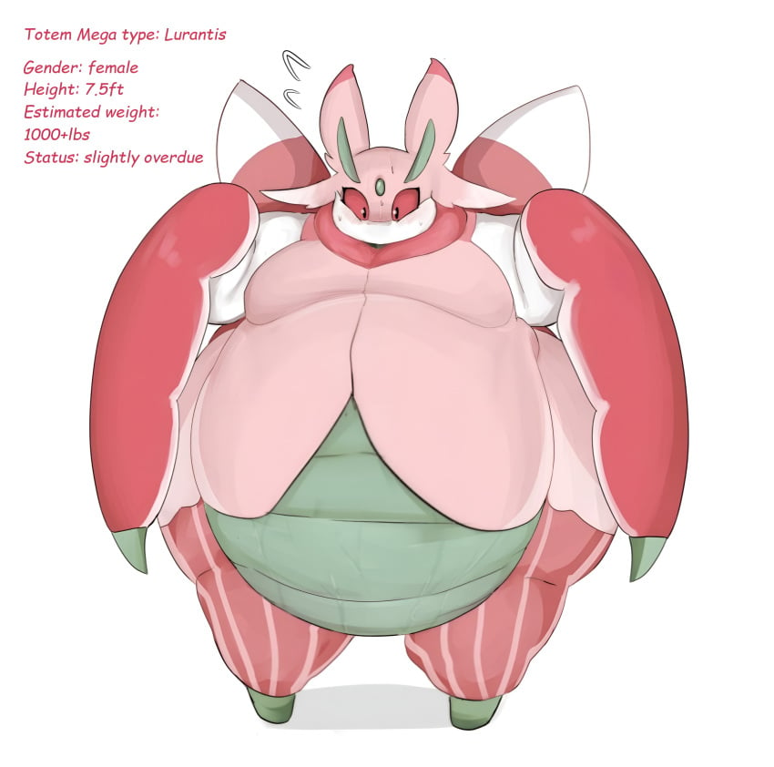 1girls anthro arthropod ass belly belly_expansion big_belly big_butt bloated blush bug close_to_bursting curvy_figure embarrassed expansion fat_rolls fecharis female female_only flower_mantis flustered giantess heavy hi_res huge_belly huge_butt huge_hips hyper hyper_belly hyper_butt hyper_pregnancy inflation insects lurantis mantis nintendo obese orchid_mantis overweight pokémon_(species) pokemon pokemon_(species) pregnancy pregnant pregnant_belly pregnant_female ready_to_pop solo solo_female source_request standing stretched stretching tall text thick_thighs tired tsuchiinokocoin voluptuous wide_hips