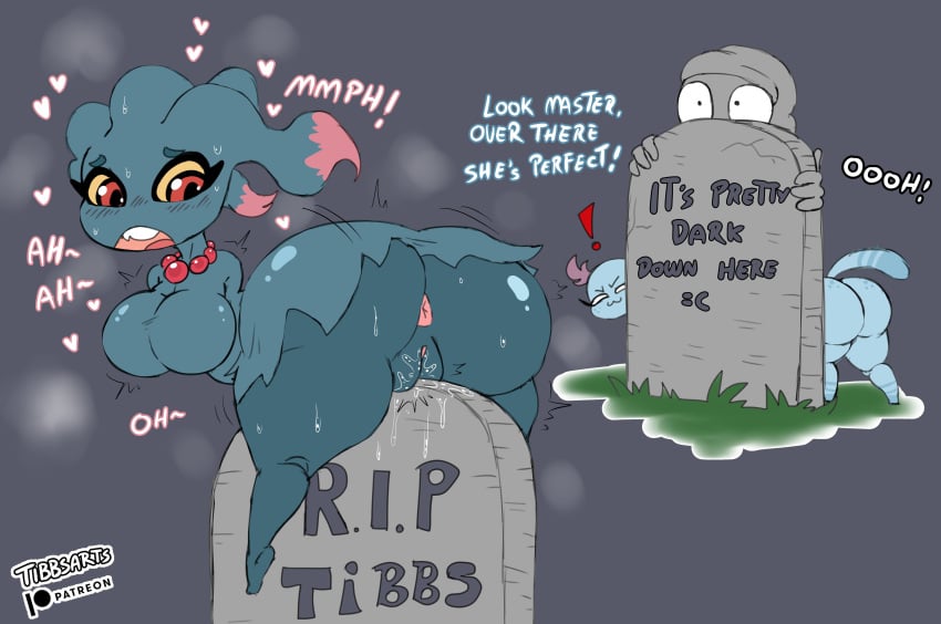 2024 artist_name big_ass bottomless generation_2_pokemon ghost ghost_girl grass gravestone grey_background human love_heart masturbation misdreavus patreon patreon_logo pok&eacute;mon_(species) pokemon pokemon_(species) shortstack simple_background sweaty sweaty_ass tibbs_arts voyeurism wooper yellow_eyes