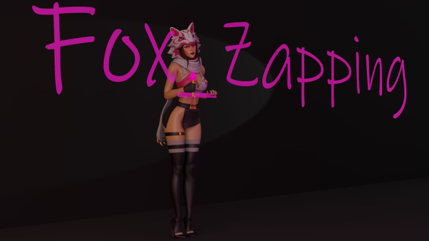 fortnite fox_ears high_heels looking_at_viewer skimpy_outfit standing vi_(fortnite)