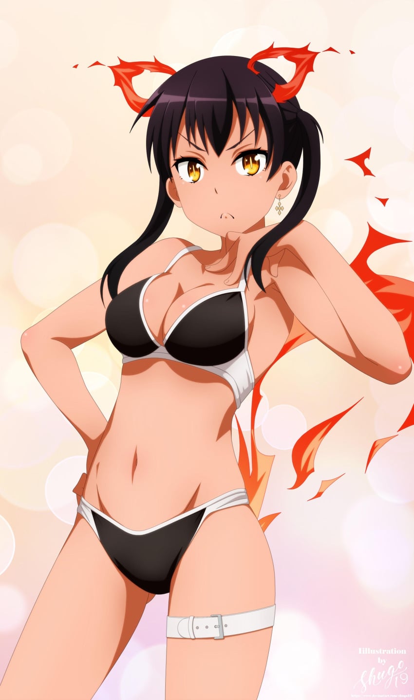 1girls 2d 2d_(artwork) 2d_artwork alternate_breast_size angry angry_expression angry_eyebrows angry_face ass_visible_through_thighs bare_armpits bare_arms bare_belly bare_chest bare_hands bare_hips bare_legs bare_midriff bare_navel bare_shoulders bare_skin bare_thighs belly belly_button bikini bikini_bottom bikini_only bikini_top black-haired_female black_bikini black_bikini_bottom black_bikini_top black_hair black_string_bikini black_swimsuit black_swimwear breasts cleavage collarbone curvaceous curvaceous_body curvaceous_female curvaceous_figure curvaceous_hips curvaceous_teen curvy curvy_body curvy_female curvy_figure curvy_hips curvy_teen digital digital_art digital_drawing digital_drawing_(artwork) digital_media digital_media_(artwork) ear_piercing elbows enen_no_shouboutai exposed_armpits exposed_arms exposed_belly exposed_chest exposed_hips exposed_legs exposed_midriff exposed_navel exposed_shoulders exposed_skin exposed_thighs female female_focus female_only fingers fire fire_ears fire_force fire_tail flames frown frown_eyebrows frowning frowning_at_viewer groin hair_between_eyes halterneck hand_on_chest hand_on_hip hand_on_own_chest hand_on_own_hip hand_on_own_waist hand_on_waist high_resolution highres inguinal_crease inguinal_ligament kotatsu_tamaki lean_figure long_hair looking_at_viewer looking_down looking_down_at_viewer medium_breasts midriff narrow_waist navel orange-eyed_female orange_eyes petite petite_body petite_breasts petite_female petite_girl petite_tits pierced_ear shoulders shugo19 simple_background slender_body slender_waist slim_waist solo standing string_bikini swimsuit swimwear teen_girl teenage_girl teenager thigh_gap thighs twintails twintails_(hairstyle) upper_body white_pupils wide_hips young_female young_woman