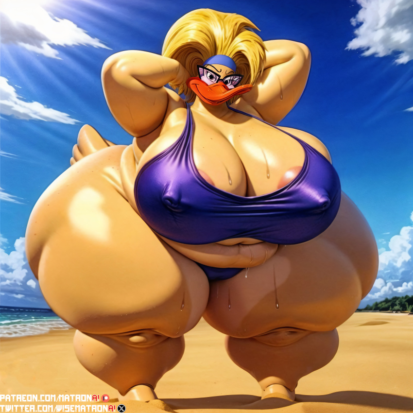 1girls 4k ai_generated ass bbw beach bikini breasts duck female highres huge_ass huge_breasts hyper hyper_ass massive_ass massive_breasts massive_thighs matronai_(artist) mighty_ducks obese overweight overweight_female patreon patreon_username pinup solo solo_female solo_focus ssbbw stable_diffusion swimsuit tanya_vanderflock thick thick_legs thick_thighs thighs twitter_username