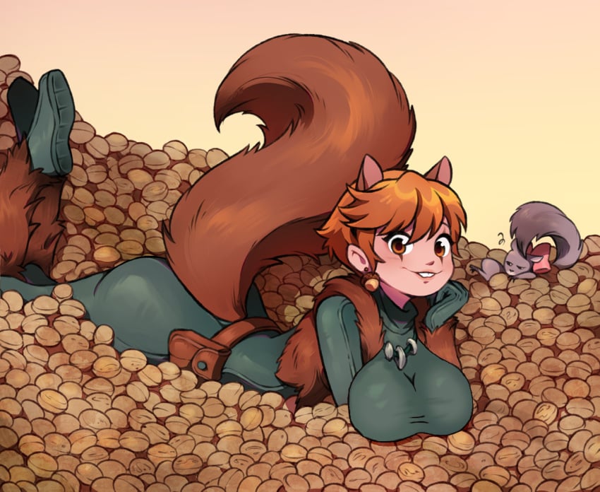 female marvel marvel_comics nuts squirrel squirrel_ears squirrel_girl squirrel_girl_(marvel) squirrel_tail tippy_toe unknown_artist