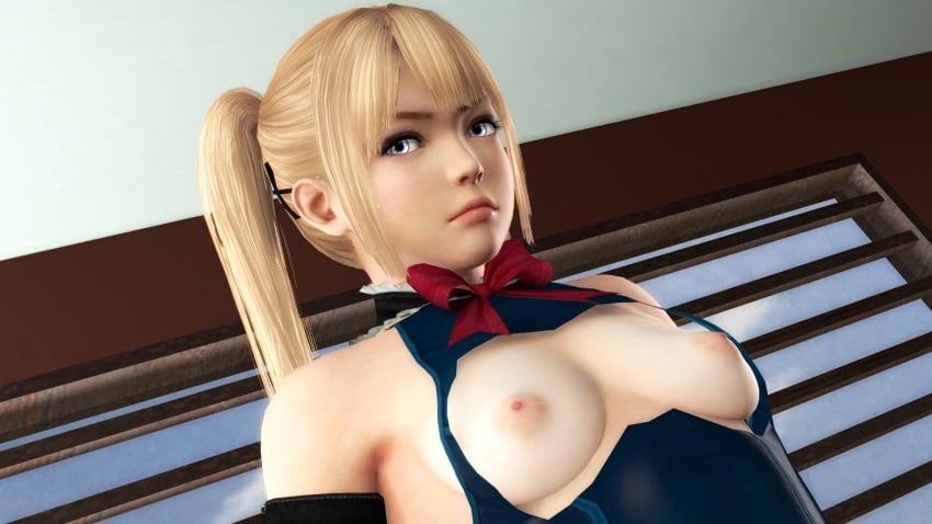 1girls 3d almightybeastoverlord areolae blonde_hair blue_eyes breasts dead_or_alive female female_only marie_rose nipples petite small_breasts solo solo_female source_filmmaker torn_clothes twintails