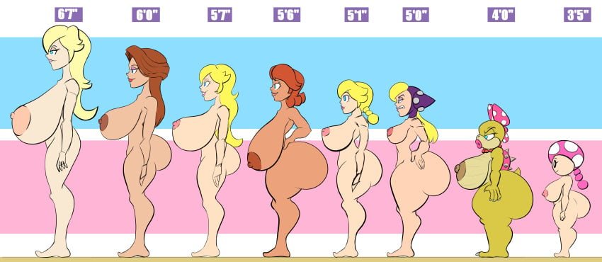 6+girls 8girls anthro ass barefoot big_ass big_breasts big_butt big_thighs blonde_hair blue_eyes bottom_heavy bow breasts brown_hair bubble_ass bubble_butt bust_chart busty completely_nude completely_nude_female dark_nipples female female_only full_body gigantic_breasts height_chart height_difference huge_ass huge_breasts huge_butt koopa koopaling lipstick makeup mario_(series) mario_tennis massive_ass massive_breasts massive_butt multiple_girls naked naked_female nintendo nipples nude nude_female orange_hair pauline pauline_(mario) peachette princess_daisy princess_peach princess_rosalina rougethedaisy sagging_breasts shortstack side_boob side_view sideboob tall_female tall_girl taller_female taller_girl toadette top_heavy wapeach wendy_o._koopa wide_hips