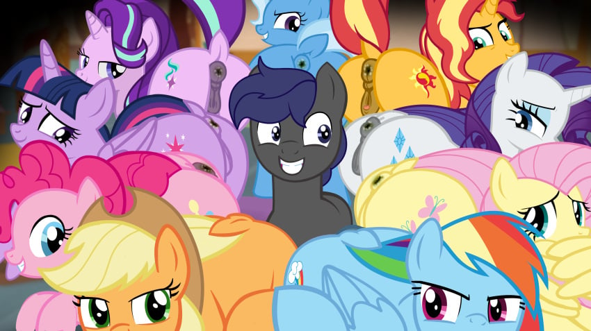 absurd_res accurate_art_style alicorn animal_genitalia animal_pussy anus applejack_(mlp) ass blonde_hair blue_eyes blue_hair cowboy_hat cutie_mark dock earth_pony equid equine equine_anus equine_genitalia equine_pussy fan_character female feral fluttershy_(mlp) friendship_is_magic green_eyes group hasbro hat hi_res horn horse male mammal mane moon_pearl my_little_pony pegasus pink_eyes pink_hair pinkie_pie_(mlp) ponut pony puffy_anus purple_eyes purple_hair pussy rainbow_dash_(mlp) rainbow_hair raised_tail rarity_(mlp) red_hair starlight_glimmer sunset_shimmer surrounded_by_ass surrounded_by_pussies tail trixie_(mlp) twilight_sparkle_(mlp) unicorn wings