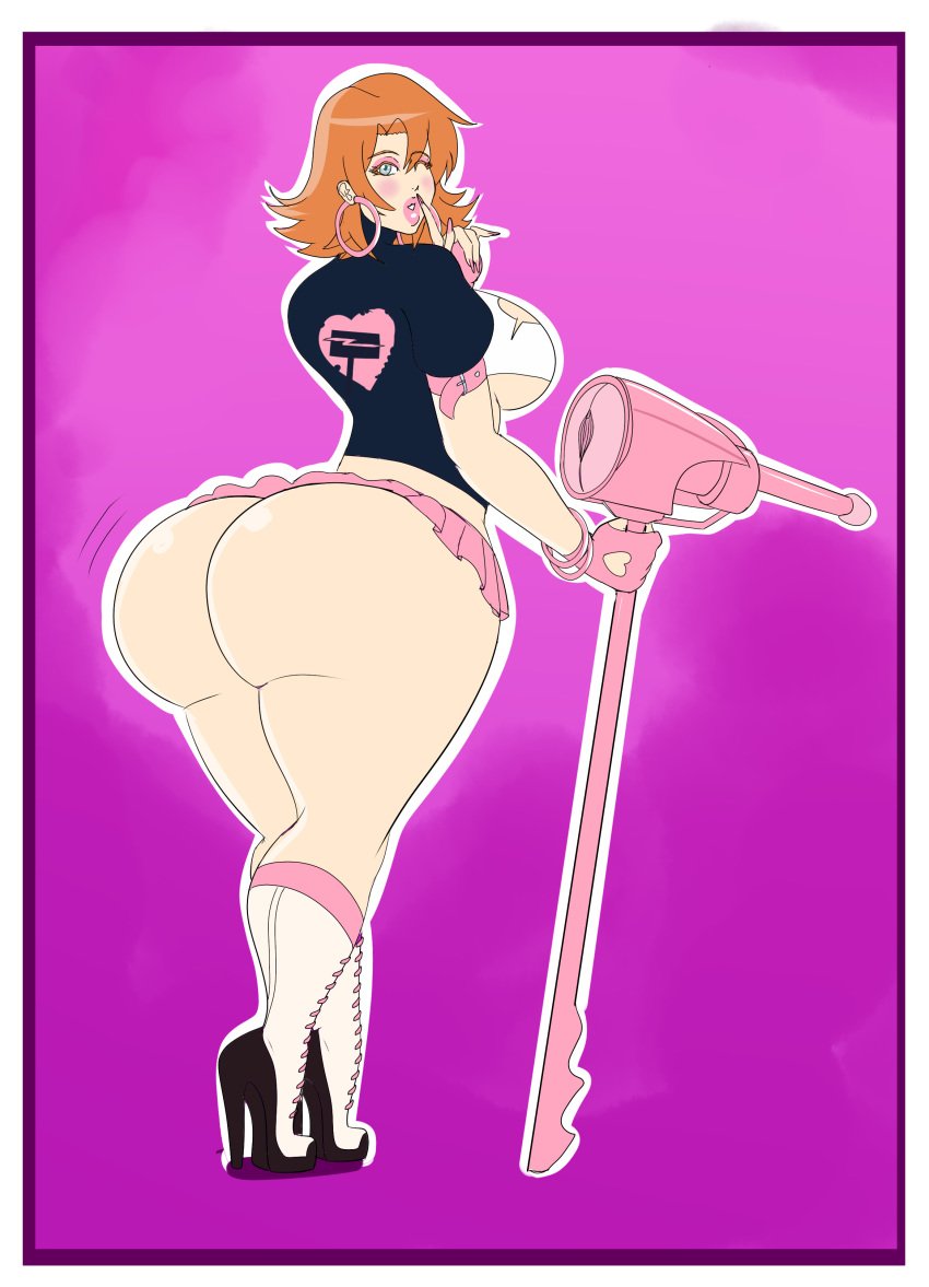 annon big_ass bimbo boots bottom_heavy breasts busty curvy dildo dildo_hammer earrings female female_only hammer heels high_heel_boots high_heels hoop_earrings hourglass_figure huge_ass magnhild_(rwby) nora_valkyrie open_toe_shoes orange_hair rwby short_hair stiletto_heels tagme thick_lips very_high_heels voluptuous wide_hips wink