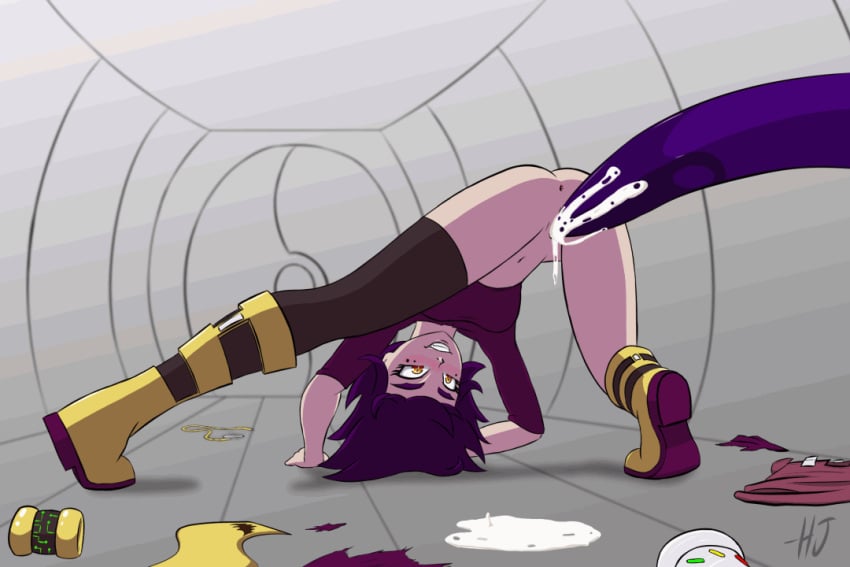 animated animated borrowed_character female holyjunkie lailah_(inthirteen) purple_hair short_hair tagme tentacle uncensored yellow_eyes