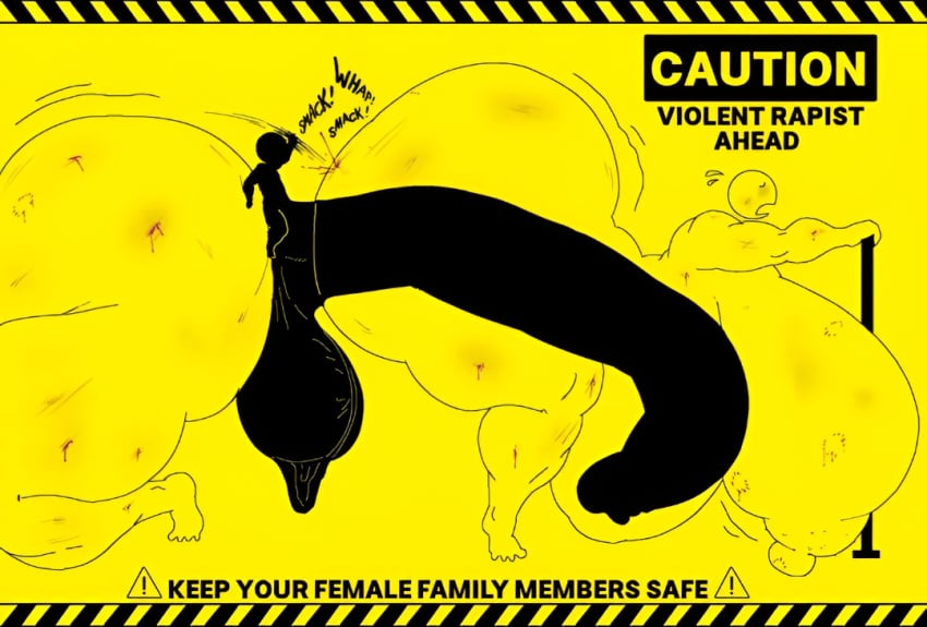 Warning Sign Person Rule 34 Image