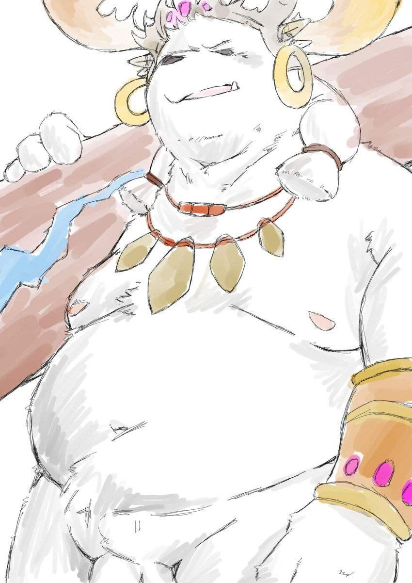 2018 anthro balls bear belly crushfang_(sdorica_sunset) humanoid_hands lep5j7n153qjrf2 male male_only mammal moobs navel nipples overweight overweight_male penis polar_bear sdorica sdorica_sunset solo