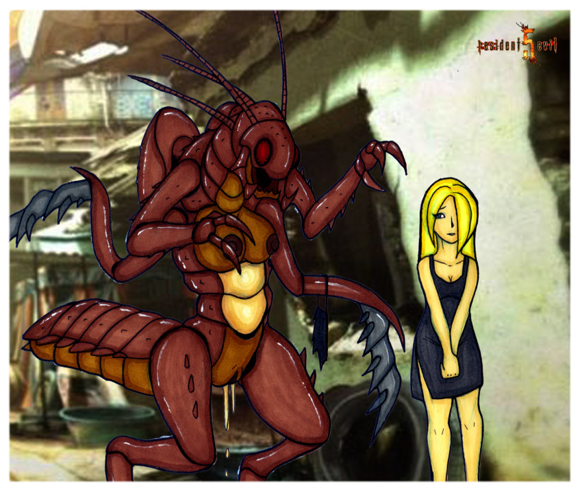 2011 allyson_(resident_evil) anthro anthrofied arthropod biohazard breasts capcom female human insects ivanks monster nipples non-mammal_breasts nude pussy reaper_(disambiguation) resident_evil resident_evil_5 video_games