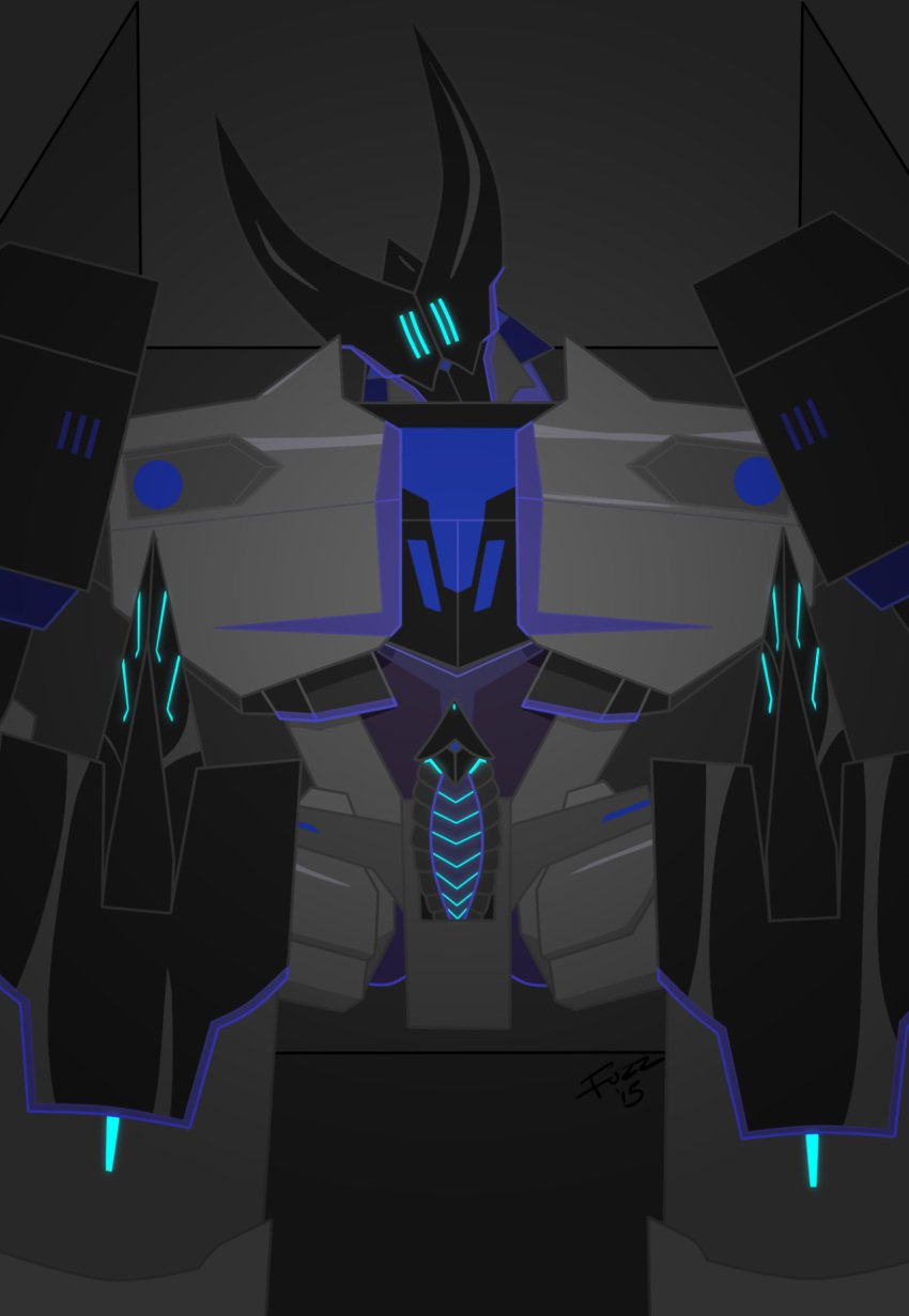 1boy 2015 alien armor clangbanger cybertronian decepticon digital_media_(artwork) erection helmet horn humanoid humanoid_penis living_machine looking_at_viewer machine male male_only megatronus megatronus_prime penis robot simple_background sitting solo transformers transformers_robots_in_disguise_(2015) unusual_penis