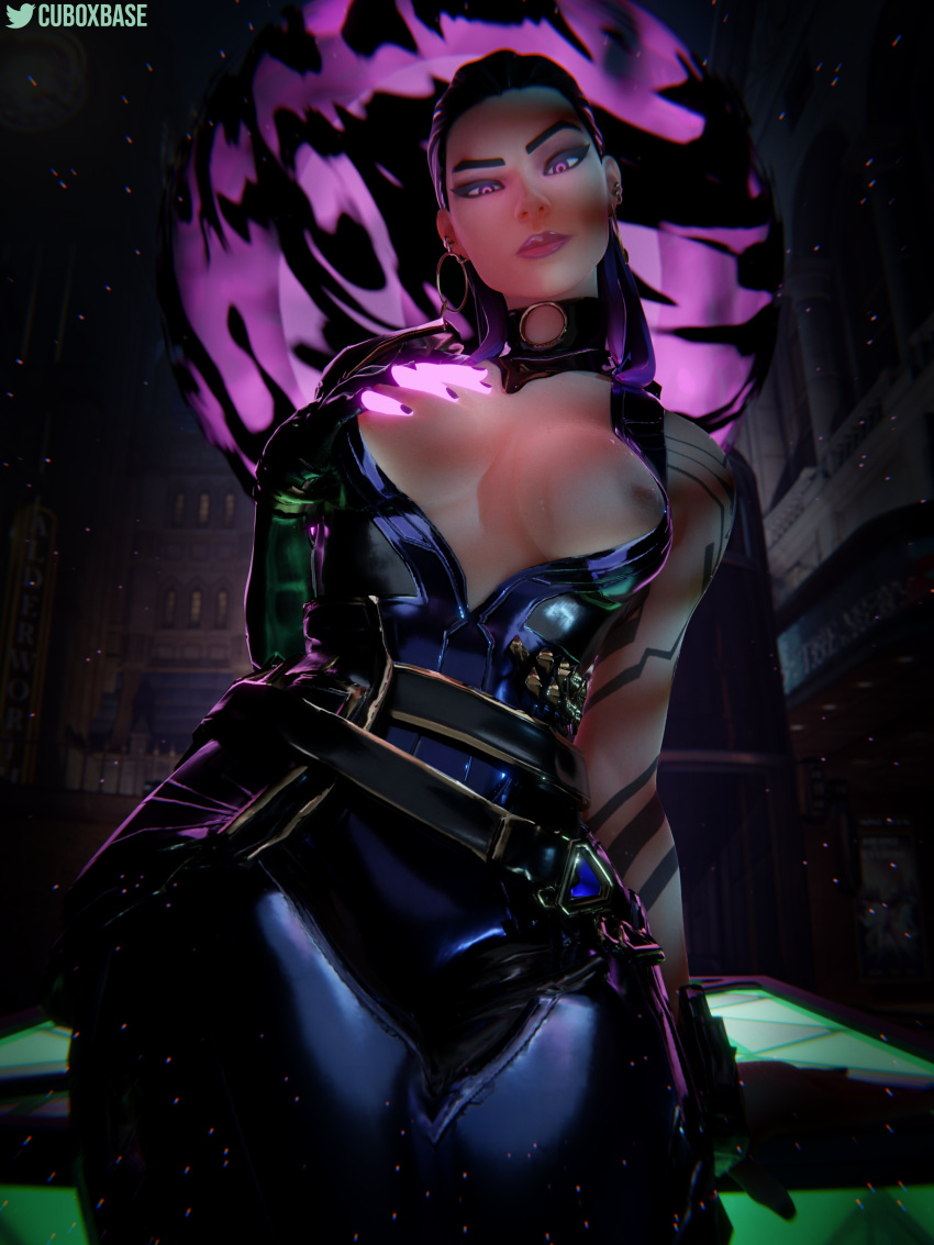 breasts cuboxbase highres reyna_(valorant) riot_games valorant