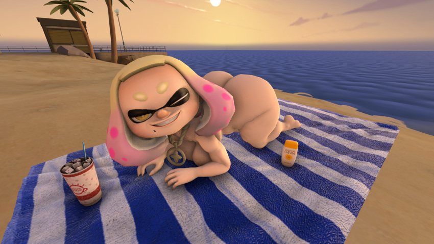 3d female female_only huge_ass nintendo pearl_(splatoon) sfm shortstack silverade55 splatoon teasing_viewer