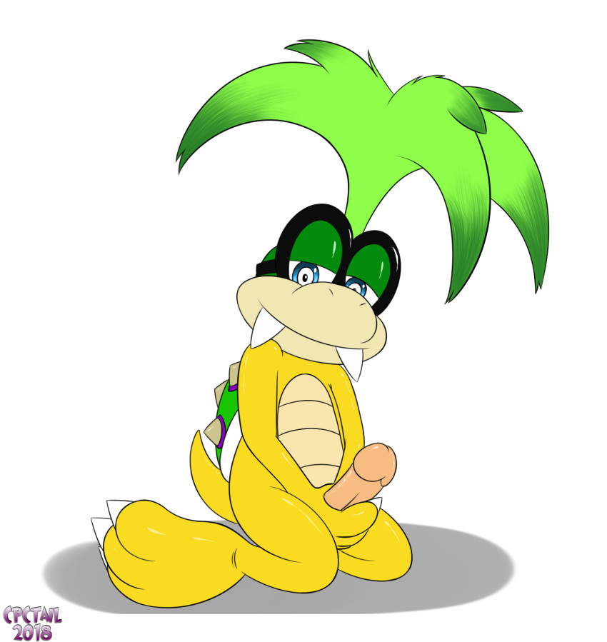 cpctail eyewear glasses iggy iggy_koopa koopa koopaling male male_only mario_(series) nintendo paws penis scalie solo video_games