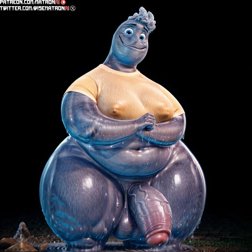 1boy 4k ai_generated balls bara belly belly_button bhm big_ass big_belly big_butt big_penis disney elemental_(pixar) elemental_creature elemental_humanoid faggot fat gay genital_fluids genitals highres hips_wider_than_shoulders huge_ass huge_butt huge_hips humanoid large_ass large_butt large_penis male male_only massive_ass massive_butt massive_thighs matronai_(artist) moobs obese obese_male overweight overweight_male patreon patreon_username penis pinup pixar solo solo_focus solo_male stable_diffusion stomach superchub thick thick_ass thick_penis thick_thighs twitter_username wade_ripple water wet wet_skin wide_hips