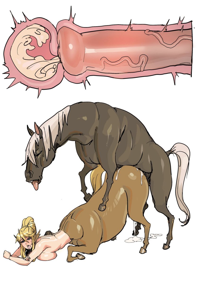 1boy 1girls animal_ears animal_genitalia animal_penis ass ass_up back bestiality blonde_hair blue_eyes blush breasts brown_fur centaur centauress centauride centorea_shianus closed_eyes creampie cum cum_in_pussy cum_in_uterus cum_inside cumdrip cumshot curvy equine equine_penis equine_pussy erection excessive_cum female female_on_feral femsub feral feral_on_anthro feral_on_female fucked_silly fur hooves horse horsecock huge_ass huge_breasts huge_penis humanoid impregnation interspecies long_hair male male_on_female male_on_top maledom mammal maniacpaint mare monster_girl monster_musume_no_iru_nichijou nude open_mouth penetration penis ponytail sex sideboob straight sweat taur thick_thighs tongue tongue_out top-down_bottom-up uterus vaginal_penetration veins veiny_penis white_background wide_hips x-ray zoophilia