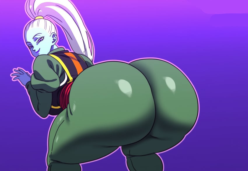 1girls ai_generated angel angel_(dragon_ball) big_ass blue_skin dat_ass divine divine_slut dragon_ball dragon_ball_super gyatt huge_ass mullon novelai smile that_ass_was_fat vados white_hair