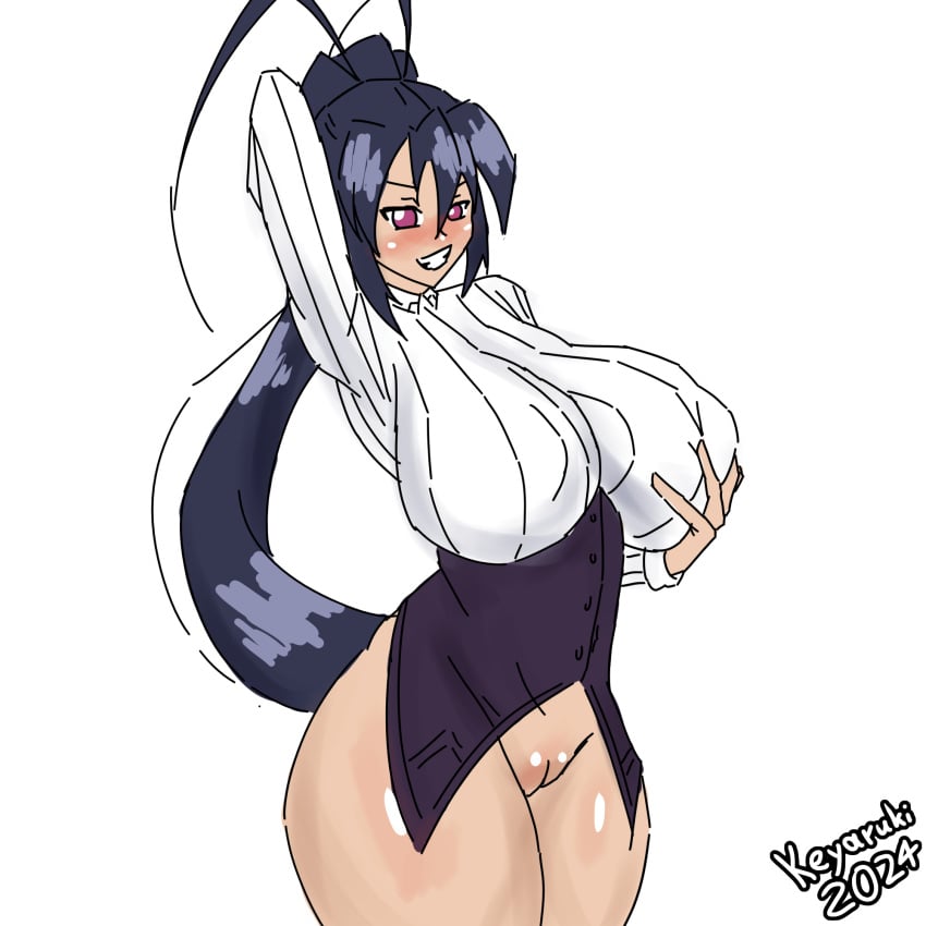 1girls 2d 2d_(artwork) akeno_himejima ass big_ass big_breasts big_hips big_thighs black_hair boobs_bigger_than_head breasts female female_focus female_only flat_colors gigantic_breasts high_school_dxd high_school_dxd_hero hips keyaruki massive_breasts milf mommy shiny_skin signature simple_background simple_coloring solo solo_focus standing strong_woman thick_thighs thighs twitter_link unrealistic_proportions voluptuous voluptuous_female