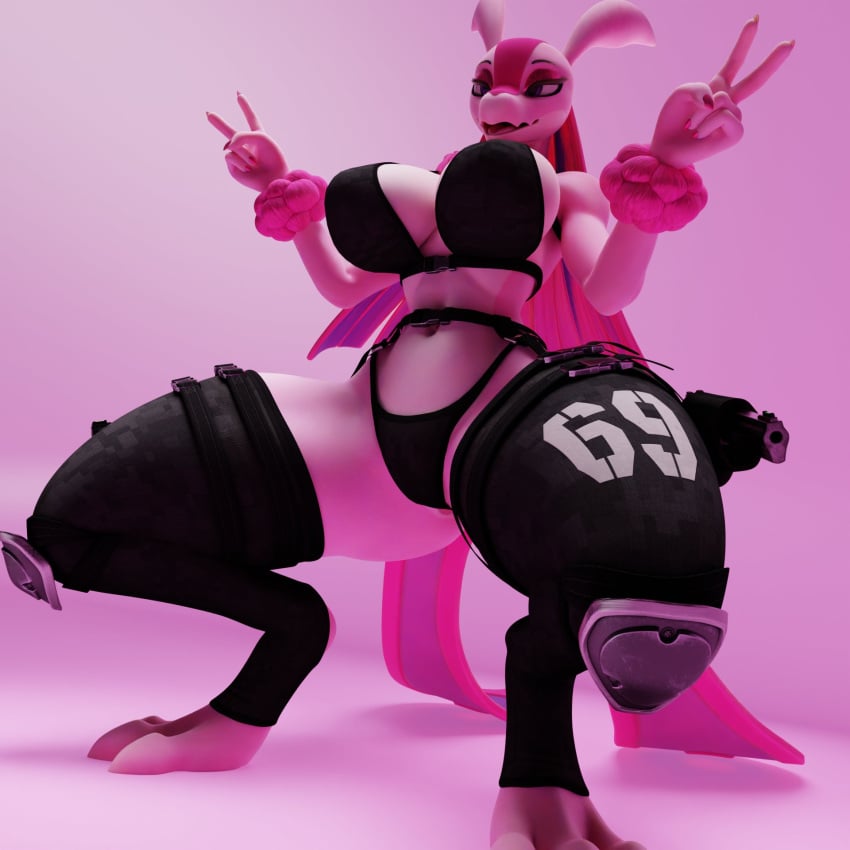 1girls 3d 3d_(artwork) anthro anus_peek ass big_ass big_breasts big_thighs bikini breasts echoedragon female female_focus female_only fur furry huge_ass huge_breasts huge_thighs lovander lovander_(mayosplash) pal_(species) palworld pink_body pink_hair pink_skin purple_eyes tactical_gear tagme thick_hips thick_thighs thighs