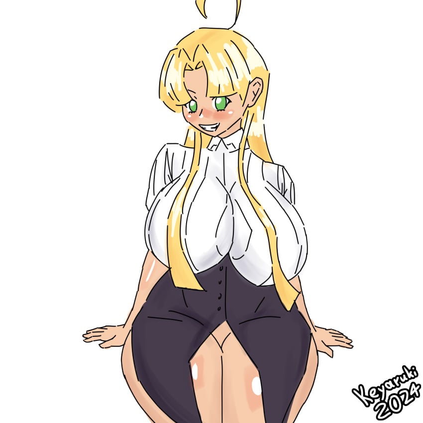 1girls 2d 2d_(artwork) asia_argento ass big_ass big_breasts big_hips big_thighs blonde_female blonde_hair boobs_bigger_than_head breasts female female_focus female_only flat_colors gigantic_breasts high_school_dxd high_school_dxd_hero hips keyaruki massive_breasts shiny_skin signature simple_background simple_coloring solo solo_focus standing strong_woman thick_thighs thighs twitter_link unrealistic_proportions voluptuous voluptuous_female