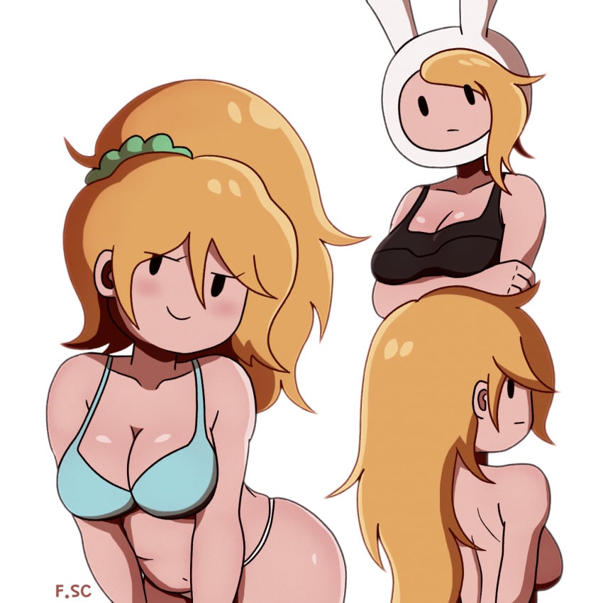 adventure_time big_breasts blonde_female blonde_hair female fionna_the_human_girl fizzyspidercider milestone_post nude solo