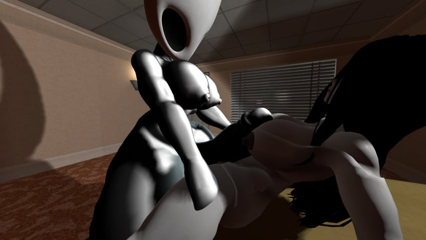 3d big_ass big_balls big_breasts big_penis female futa_on_female futanari hornet_(hollow_knight) kabalmystic kabalmystic_(artist) penis penis_on_body penis_on_breast penis_on_chest penis_out sadako sadako_(kabalmystic)