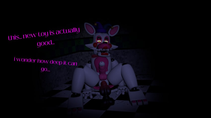 3d animatronic anus big_penis camera_pov dildo dragon_dildo enjoying_view five_nights_at_freddy's fnaf fox jester looking_pleasured mangle_(fnaf) pctoaster questioning riding_toy sex_toy sfm source_filmmaker