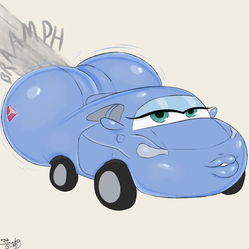 ass ass_built_separately ass_shake big_ass big_butt big_lips bubble_ass bubble_butt butt_jiggle car cars_(film) disney fart fart_fetish farting gigantic_ass huge_ass lips living_car living_machine sally_carrera stookybum vehicle