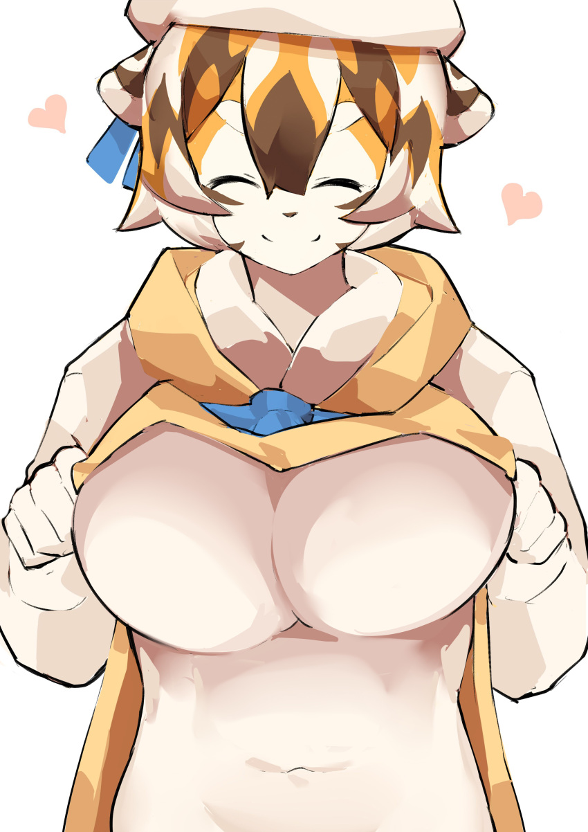 aspirindabaitu big_breasts breasts cleavage feline female furry huge_breasts tiger tiger_girl