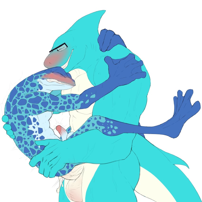 1:1 2021 5_fingers abs absurd_res amphibian anthro anthro_on_anthro anthro_penetrated anthro_penetrating anthro_penetrating_anthro athletic athletic_anthro athletic_male balls biceps blue_body blue_poison_dart_frog blue_skin blue_tail blush bodily_fluids boner closed_eyes cum cum_in_ass cum_inside erection feet fingers fish frog gay genital_fluids genitals glans hi_res humanoid_hands interspecies islate_(artist) male male/male male_only male_penetrated male_penetrating male_penetrating_male marine membrane_(anatomy) multicolored_body multicolored_scales muscular muscular_anthro muscular_male muscular_thighs nude pecs penetration penis poison_dart_frog ranno red_glans rivals_of_aether scales sex shark stand_and_carry_position standing standing_sex tail teal_body teal_scales toes triceps two_tone_body two_tone_scales two_tone_tail webbed_feet webbed_hands white_balls white_body white_penis white_scales white_tail