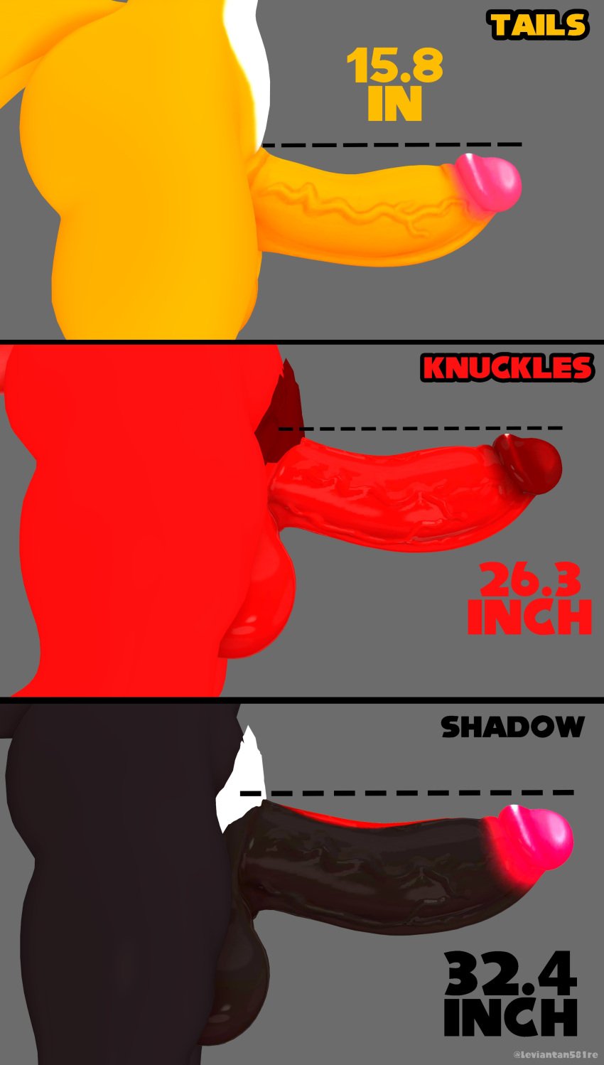 3boys comparing comparing_penis comparing_sizes knuckles_the_echidna leviantan581re male_only penis_size_difference shadow_the_hedgehog sonic_(series) sonic_the_hedgehog_(series) tails_the_fox