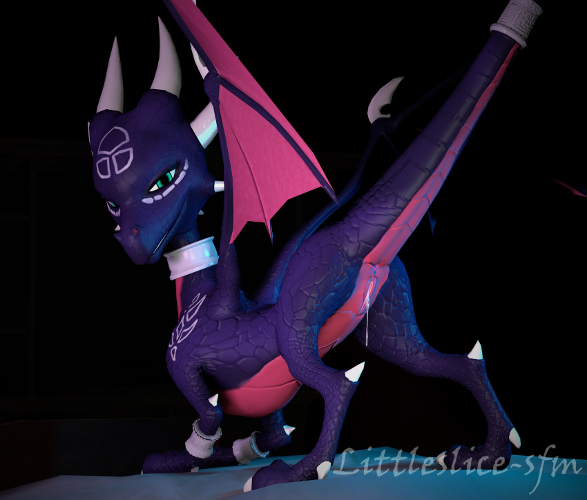 3d all_fours bedroom_eyes cum cynder dragon female half-closed_eyes horn littleslice-sfm pussy pussy_juice seductive solo source_filmmaker spyro_the_dragon submissive video_games