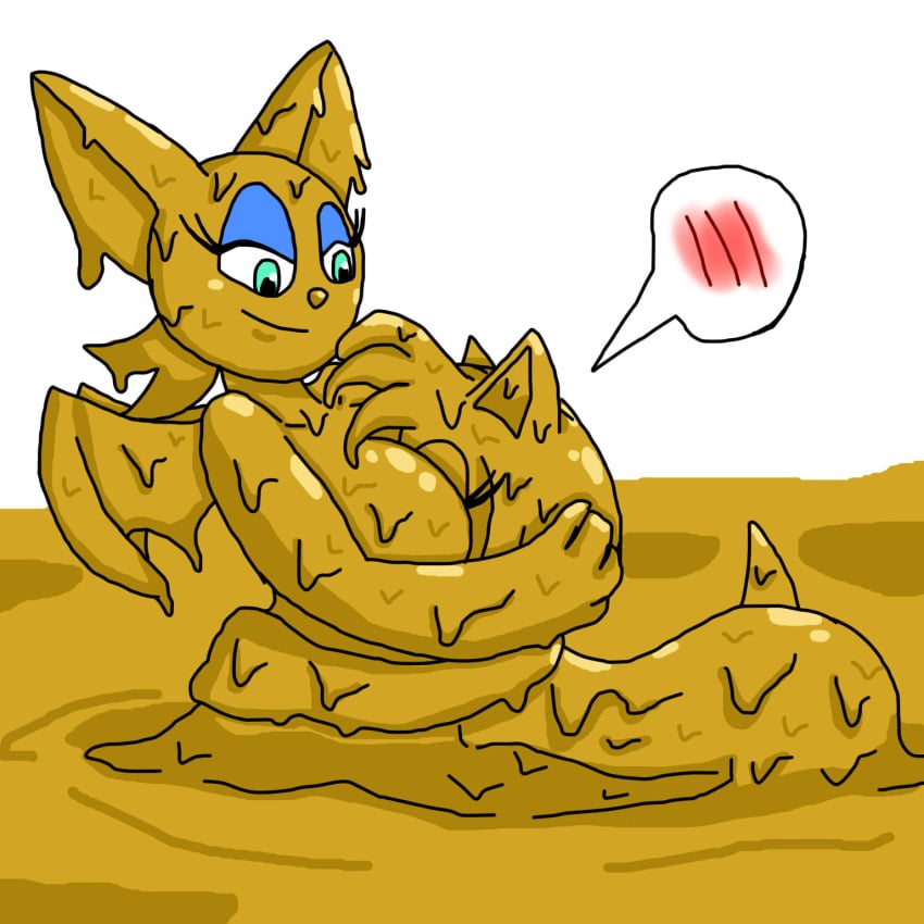 amy_rose blush breast_smother breasts doctormechapyro furry mud rouge_the_bat sonic_(series)