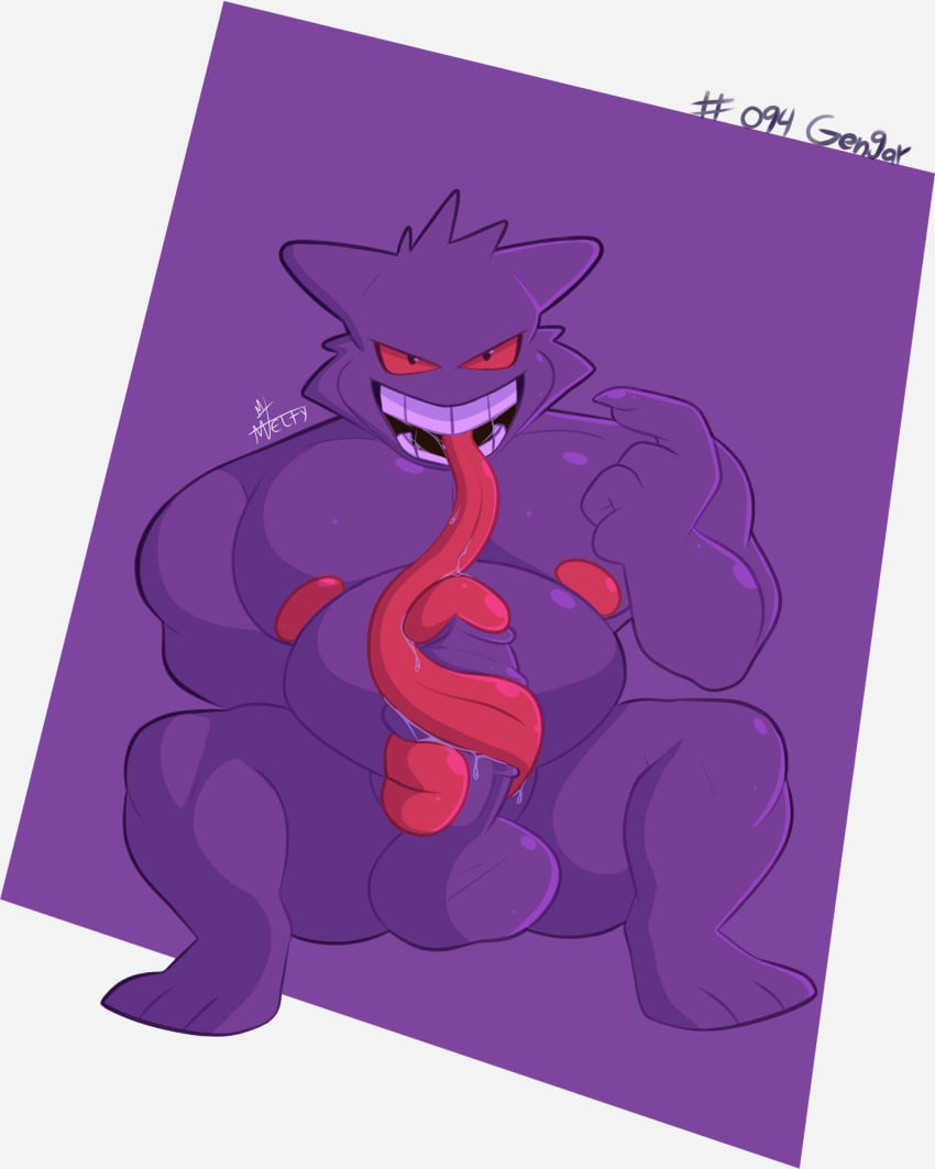 absurd_res anthro balls big_balls big_penis bodily_fluids claws damelty demon finger_claws game_freak generation_1_pokemon gengar genitals ghost hi_res huge_balls huge_cock humanoid large_tongue licking looking_at_viewer male masturbation musclegut muscular muscular_anthro nintendo nipples open_mouth oral pecs penile penis penis_lick pokemon pokemon_(species) pokemon_humanoid purple_body red_eyes red_nipples saliva saliva_on_penis saliva_on_tongue sex sitting slightly_chubby slightly_chubby_anthro smile smiling_at_viewer solo spirit spread_legs spreading teeth teeth_showing tongue tongue_out