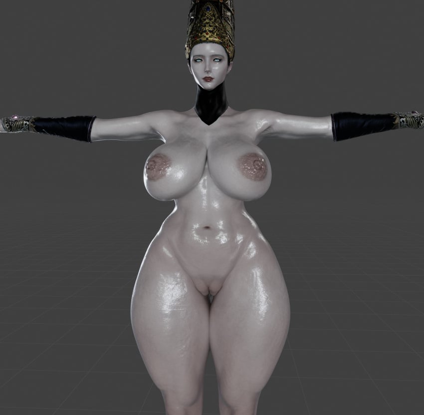 asserting_dominance blender blender_(software) elden_ring female female_only fromsoftware huge_ass huge_breasts milf model nipples rebit rennala_queen_of_the_full_moon t-pose thick_thighs voluptuous