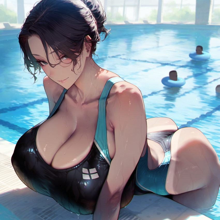 ai_generated artist_request big_ass big_breasts bikini_armor mature_female original_character pool world_ai_waifu