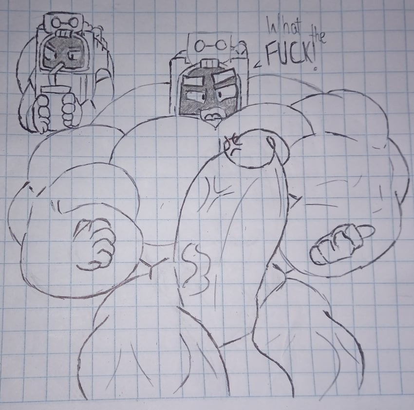 ash_(brawl_stars) big_balls brawl_stars cocokun! male_only massive_penis muscle_growth muscles pecs tagme veiny_penis