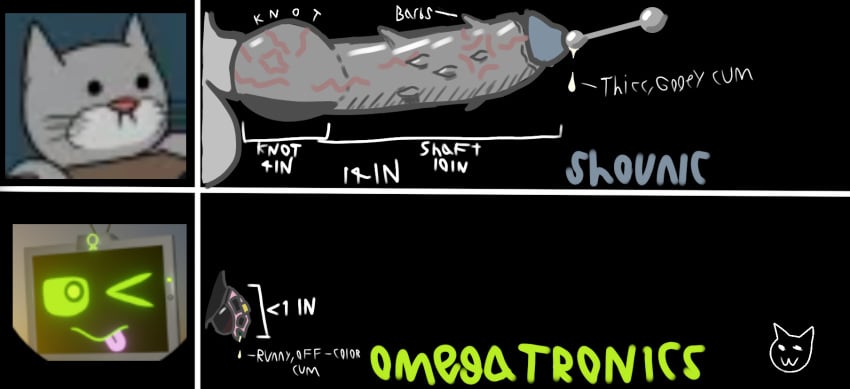 1:2 1:2_aspect_ratio 2d 3: ;p antenna barbed_penis big_penis cat chastity_cage chastity_device cock_comparison cockparison cum erect_penis erection feline femboy_(lore) huge_penis humanoid knot knotted_penis large_penis male male_only measurements micropenis omegatronic penis penis_size_chart penis_size_difference robot robot_boy robot_humanoid runny_cum shounic small_penis_humiliation sounding team_fortress_2 text tf2 thick_cum thick_penis tongue_out tv_head twink uncensored urethral_insertion veiny_penis whiskers wink