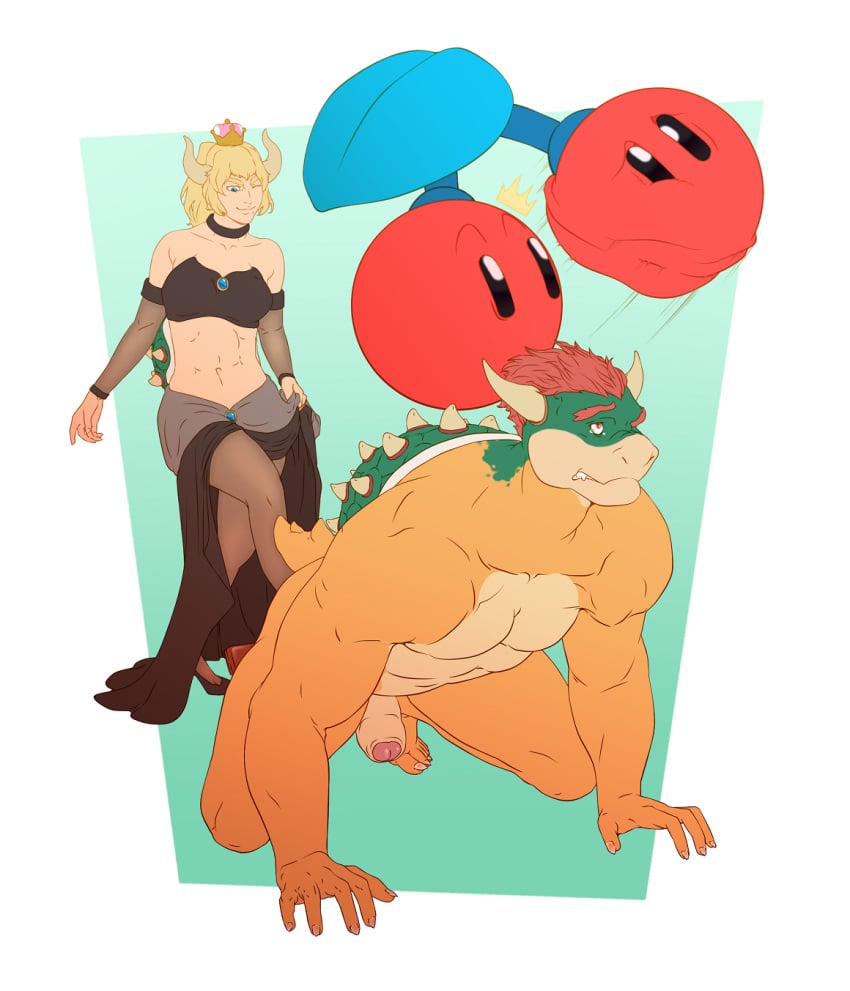 9x9 ballbusting bowser bowsette clone cock_and_ball_torture crown double_cherry female genderswap humanoid humbler kick kneeling male malesub mario_(series) new_super_mario_bros._u_deluxe nintendo scalie selfcest straight super_crown super_mario_3d_world