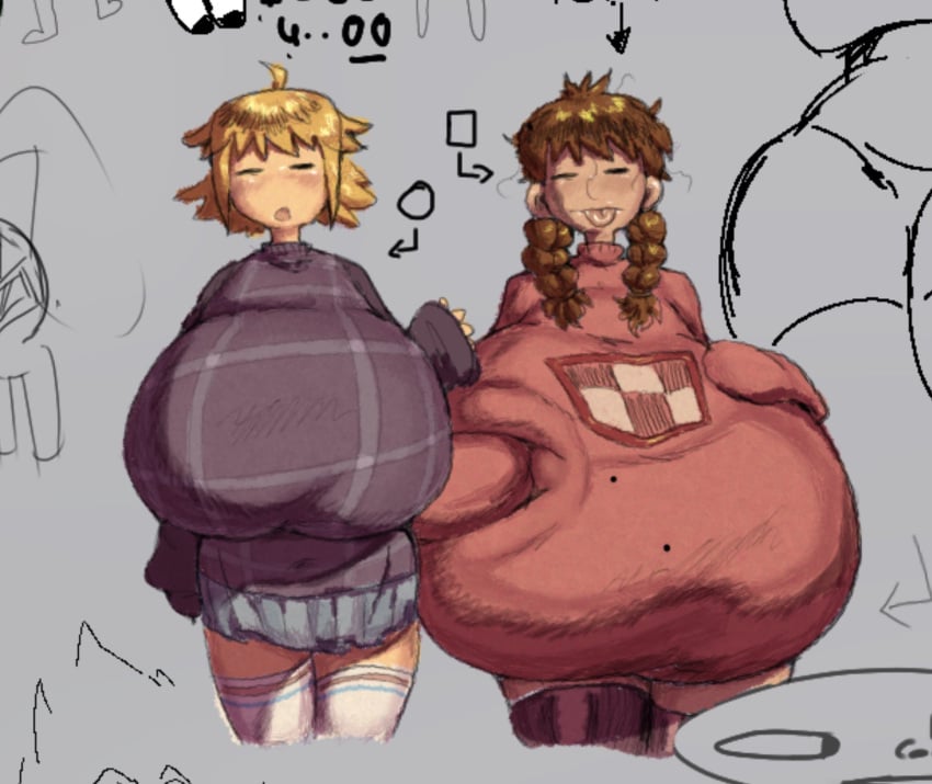 huge_breasts madotsuki massive_breasts spicyfuse sweater