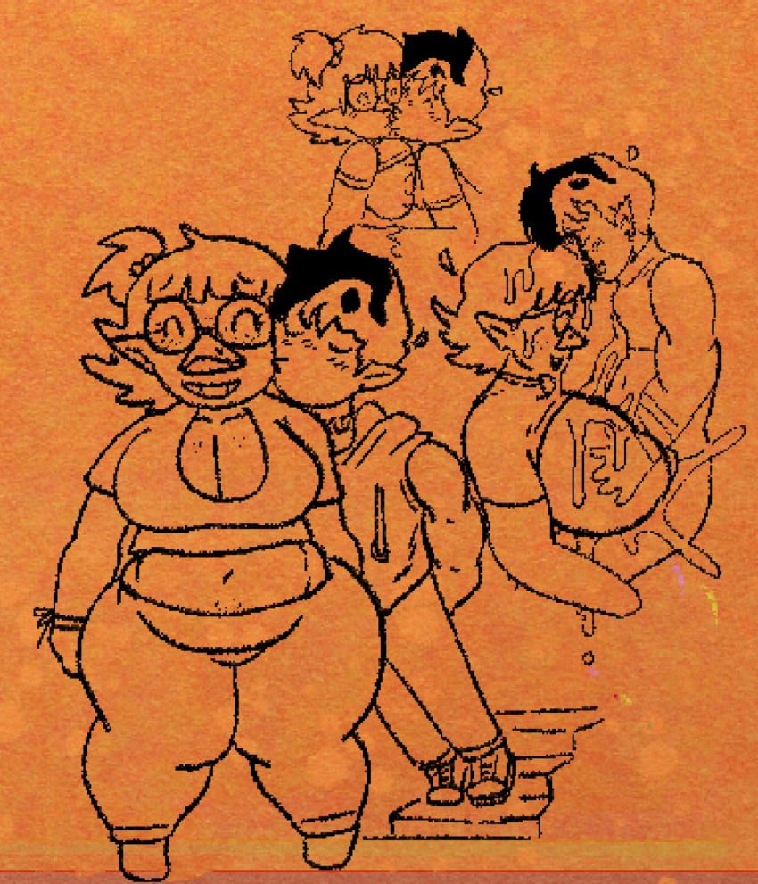1boy 1girls artist_logo artist_name beach chloe_(spicyfuse) chubby cum dark-skinned_female dark_skin english_text feet female female/male glasses humanoid husband husband_and_wife light-skinned_male light_skin male male/female married married_couple married_female married_male no_visible_genitalia original_character paizuri pointy_ears sex speech_bubble spicy_(spicyfuse) spicyfuse straight tagme text text_bubble twitter_link wife wife_and_husband