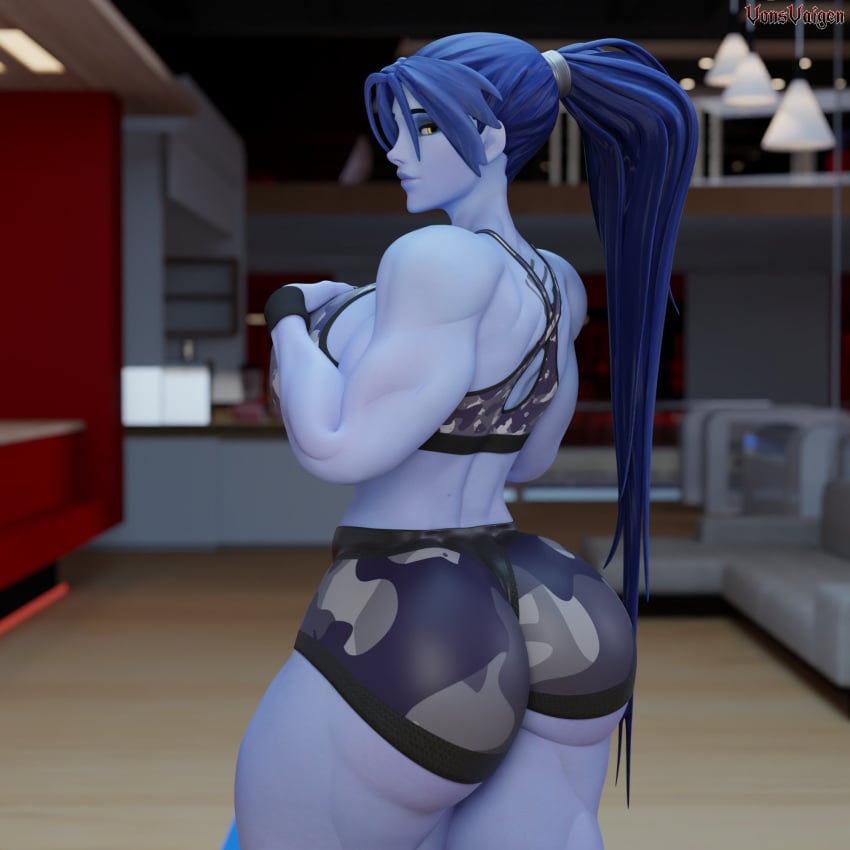 1girls 3d activision amelie_lacroix ass big_ass big_breasts big_thighs blizzard_entertainment blue-skinned_female blue_body blue_skin breasts bubble_ass bubble_butt bust busty chest curvaceous curves curvy curvy_figure female female_only hips hourglass_figure huge_ass huge_breasts large_ass legs mature mature_female muscular muscular_female overwatch overwatch_2 slim_waist thick thick_ass thick_hips thick_legs thick_thighs thighs voluptuous voluptuous_female vonsvaigen waist wide_hips wide_thighs widowmaker