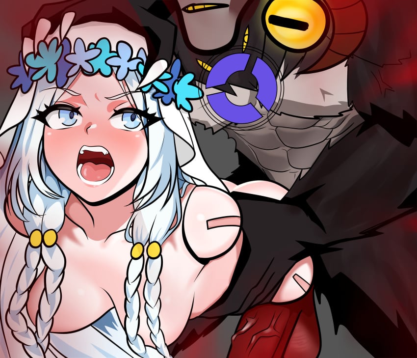 amputee angry artist:smilingchaos blue_eyes blue_hair blush defeated defeated_heroine doll doll_joints elden_ring elden_ring_nightreign held_up helpless imminent_penetration imminent_rape imminent_sex quadruple_amputee rape revenant_(nightreign)