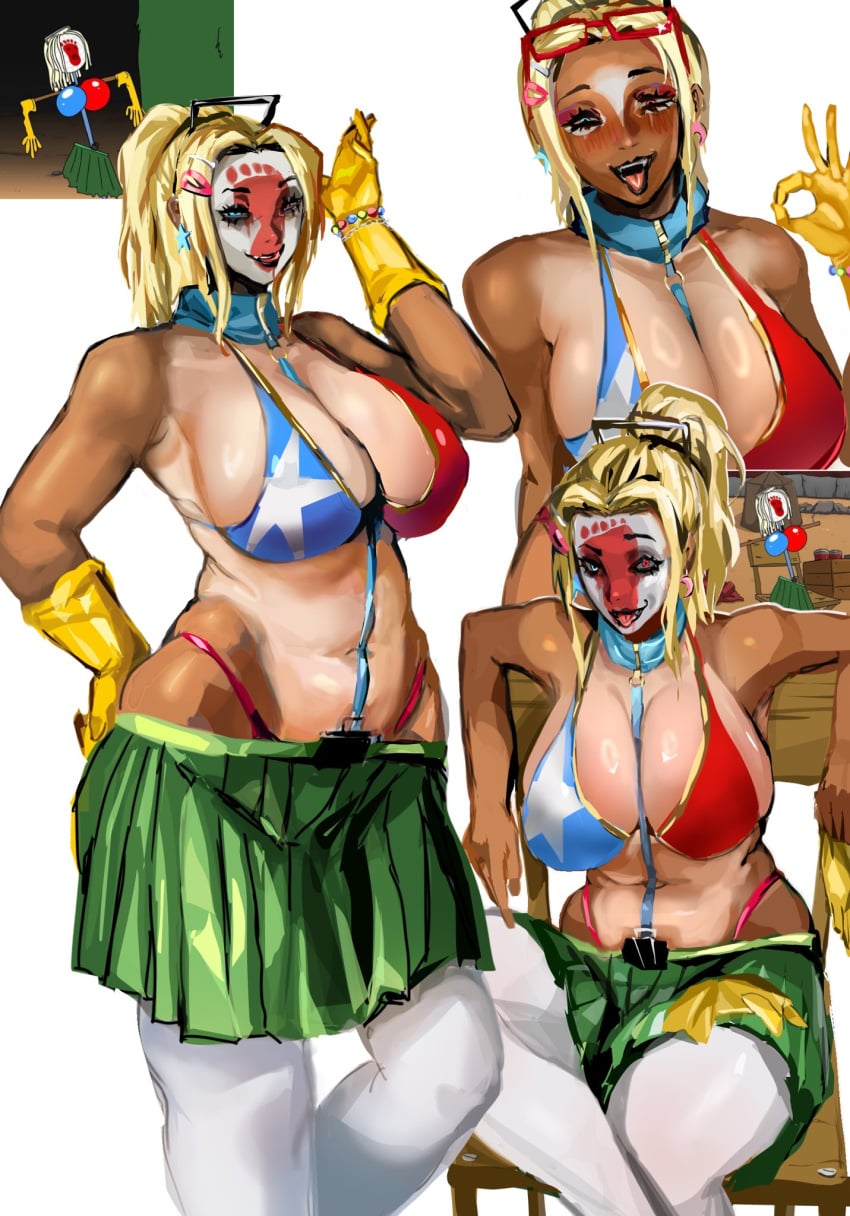 big_breasts boob_window breasts busty child_bearing_hips cleavage curvy curvy_figure dara_(pasulol) enormous_breasts giant_breasts gigantic_breasts gijinka huge_breasts item large_breasts massive_breasts ok_sign panties_aside pasulol plump_thighs reference_image sfour tanline thick_thighs thighs thong thunder_thighs tongue voluptuous voluptuous_female wide_hips