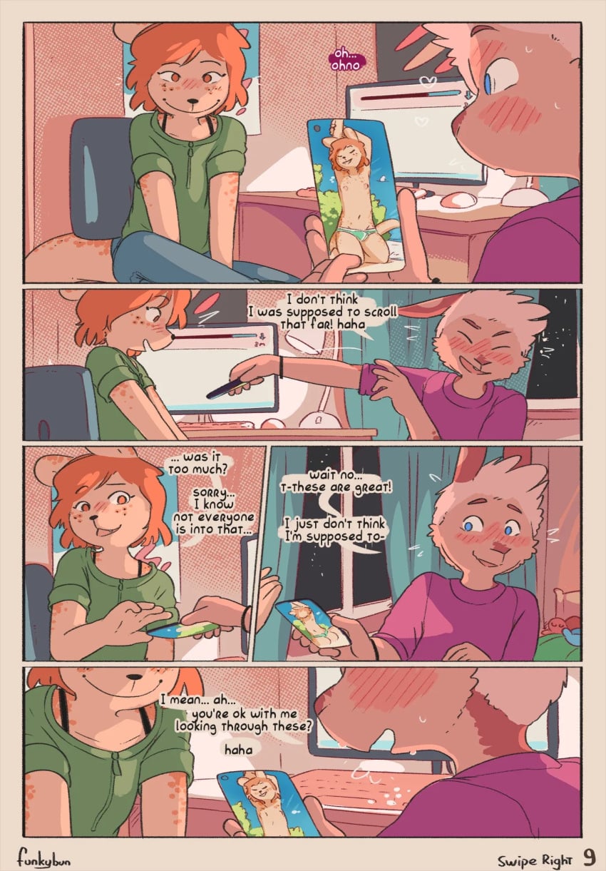 1futa 1futa1boy comic funkybun furry furry_only futa/male intersex intersex/male phone phone_screen small_breasts trans_woman transgender transgender_woman