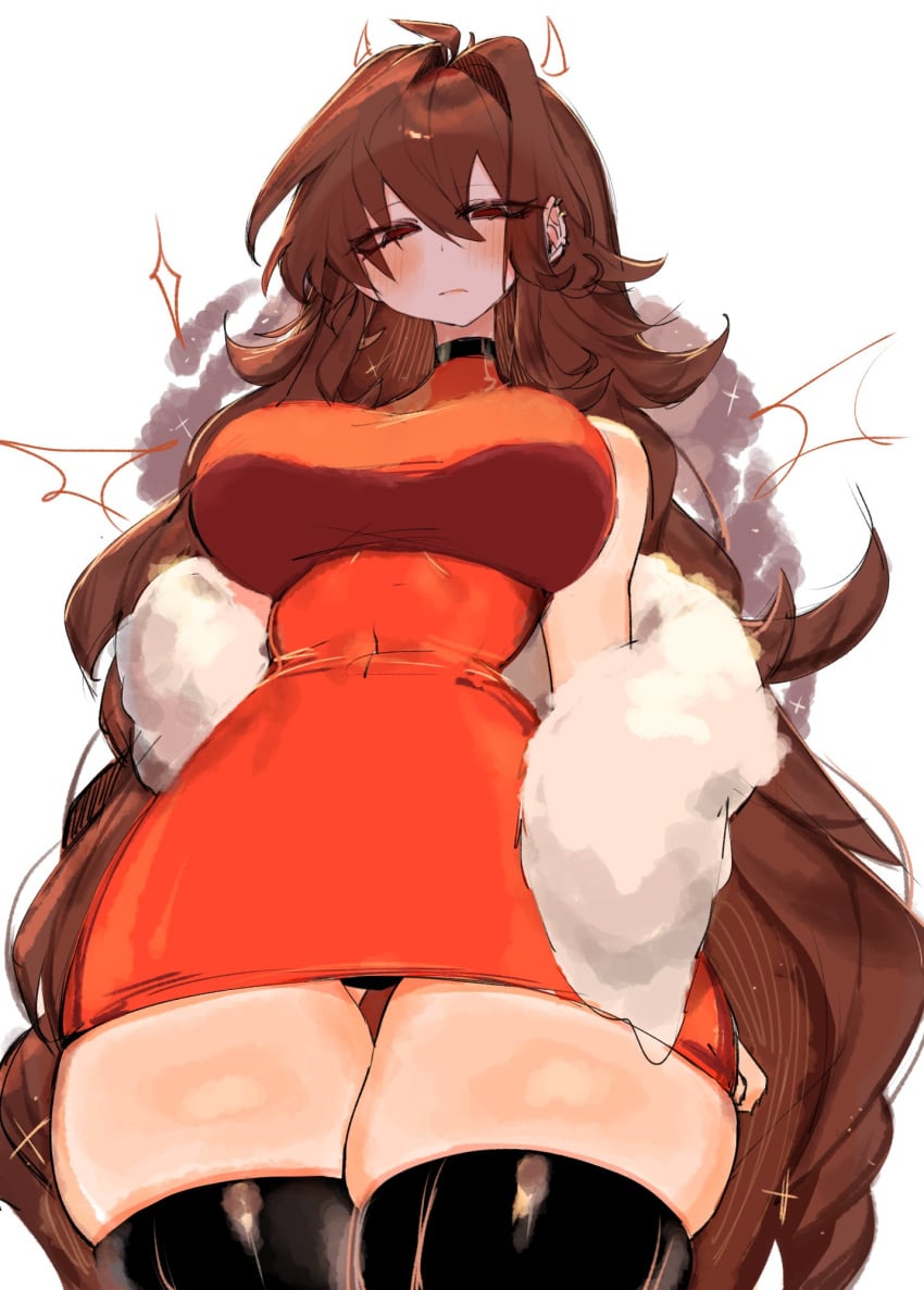 1girls big_breasts big_thighs black_panties blush blushing breasts brown_hair choker clothed clothing dress female female_only friday_night_funkin girlfriend_(friday_night_funkin) hourglass_figure huge_breasts huge_thighs large_breasts large_thighs long_hair looking_at_viewer low-angle_view messy_hair panties pantyshot piercing red_eyes skirt slim_waist solo solo_female thick thick_thighs thigh_gap thighhighs thighs thunder_thighs tight_clothing upskirt usa37107692 very_long_hair voluptuous voluptuous_female white_background wide_hips