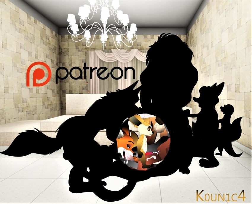 advertisement anal anal_sex anthro barefoot canine cum cum_in_ass cum_in_mouth cum_inside disney duke duke_weaselton feline fellatio fennec finnick fox gay gideon_grey group k0un1c4 kounica lion male male_only mammal mustelid nick_wilde nude oral oral_penetration parody patreon penetration penis pornography sex sucking weasel wolf yaoi zootopia