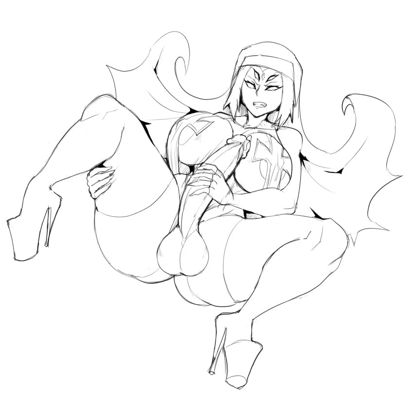 1futa aged_up angry angry_masturbation balls big_balls big_breasts big_penis breasts clothed clothing dc dc_comics erection futa_only futanari high_heel_boots high_heels huge_breasts huge_cock humanoid humanoid_penis intersex masturbation mostly_nude multi_eye nun penis raven_(dc) smooth_balls smooth_penis solo teen_titans thecon thick_thighs thigh_boots