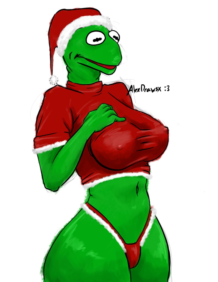 alexdrawsx anthro female hi_res kermit_the_frog muppets solo